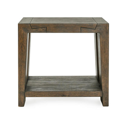 Suede Brown Reclaimed Oak Accent & End Table Troy End Table Collection