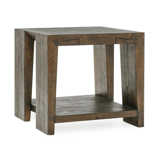 Suede Brown Reclaimed Oak Accent & End Table Troy End Table Collection