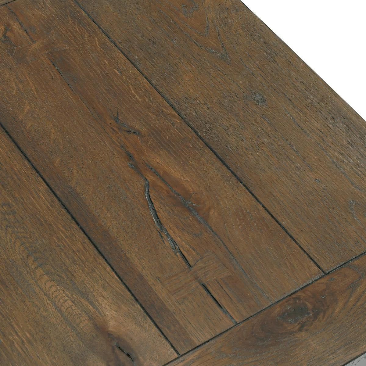 Suede Brown Reclaimed Oak Accent & End Table Troy End Table Collection