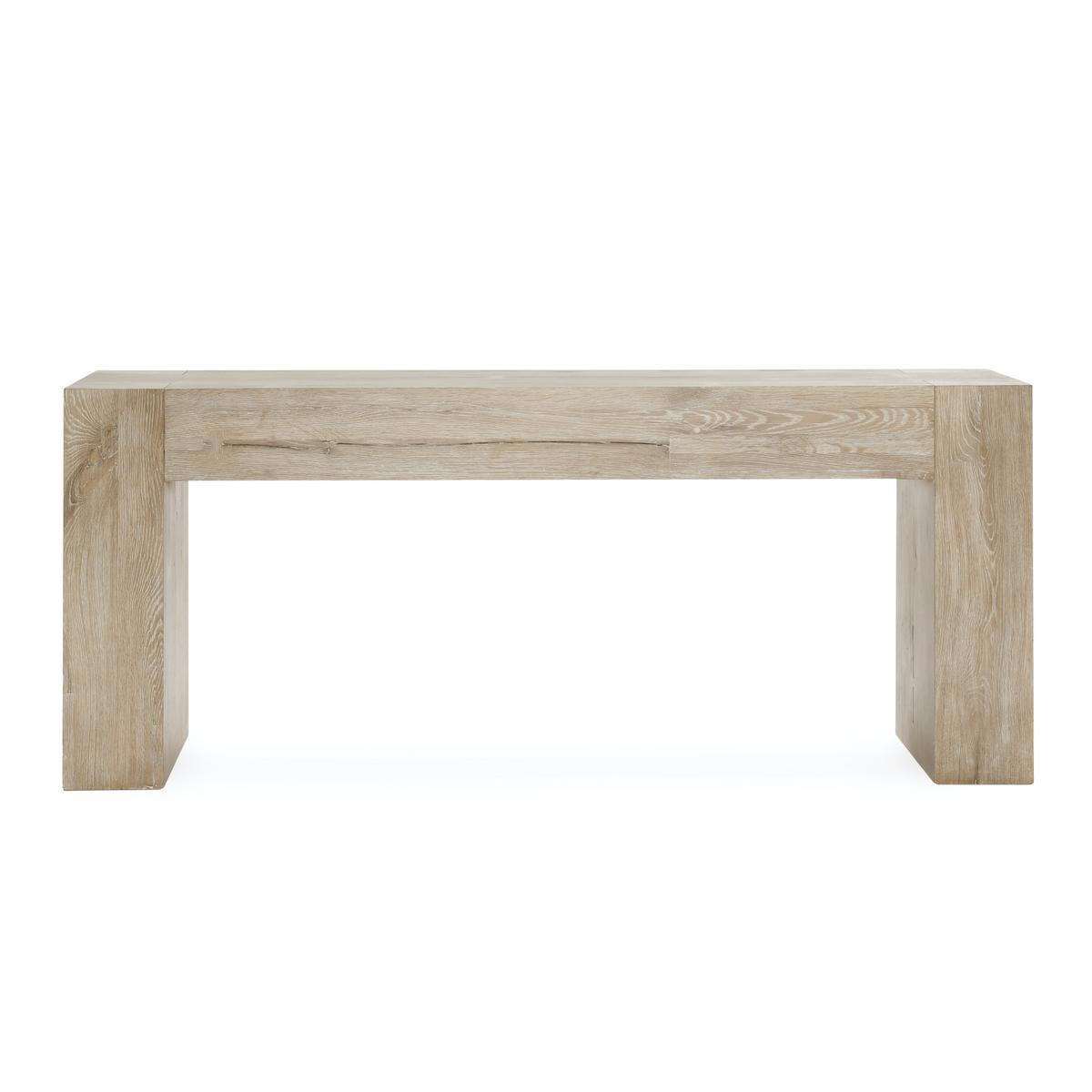 Aged Cream Reclaimed Oak Console Table Bristol Console Table Collection