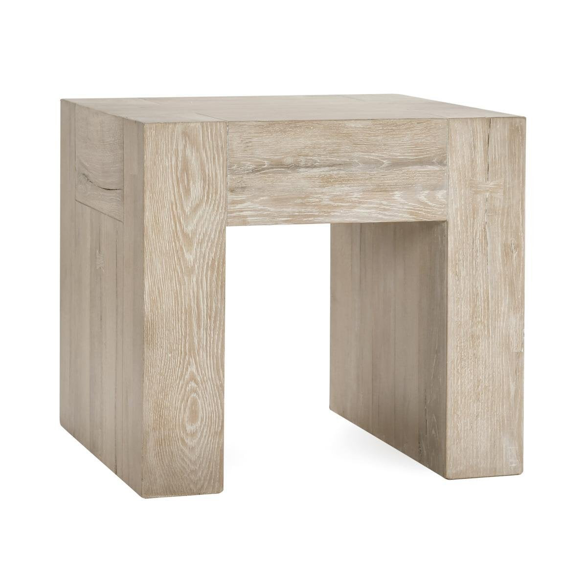 Aged Cream Reclaimed Oak Accent & End Table Bristol End Table Collection