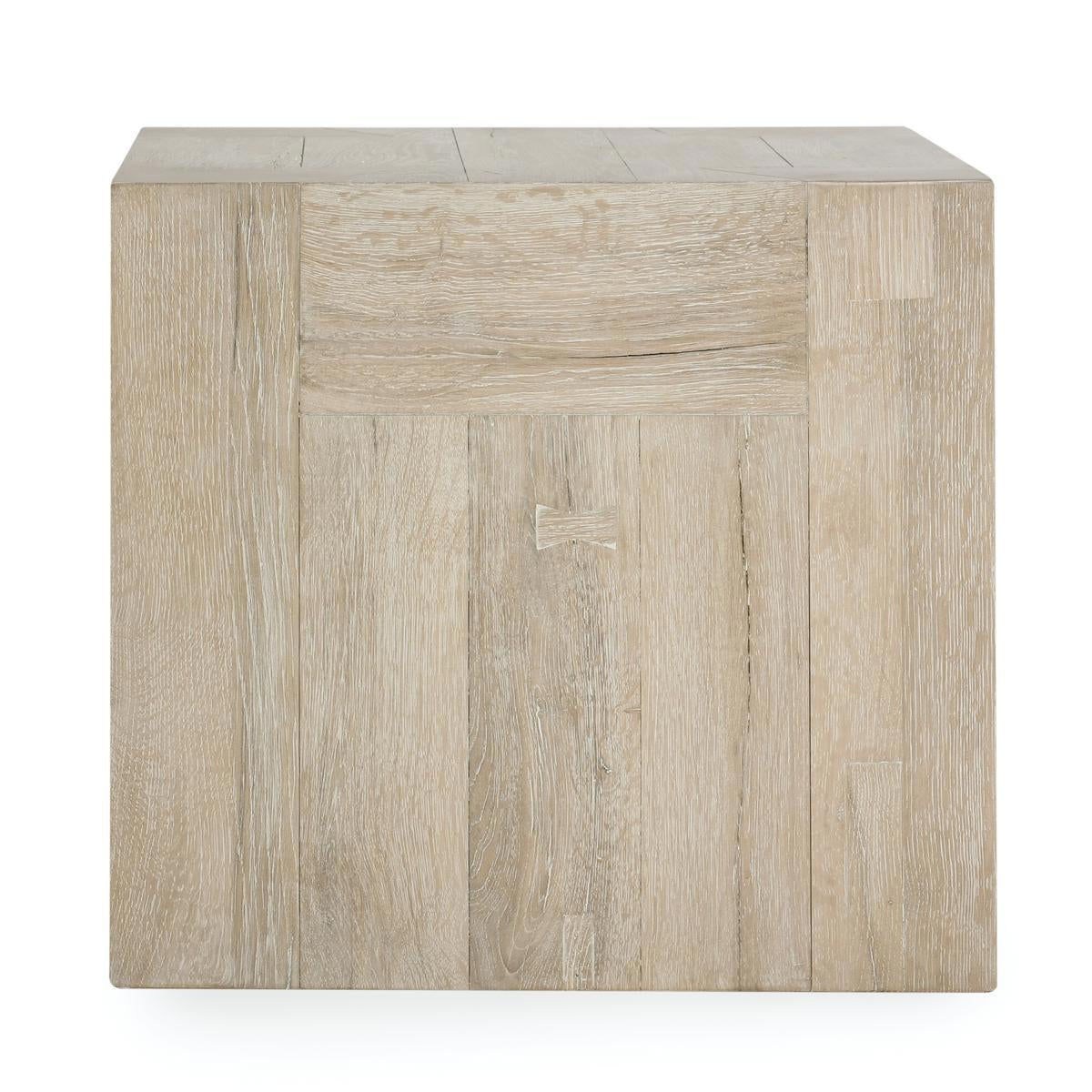 Aged Cream Reclaimed Oak Accent & End Table Bristol End Table Collection
