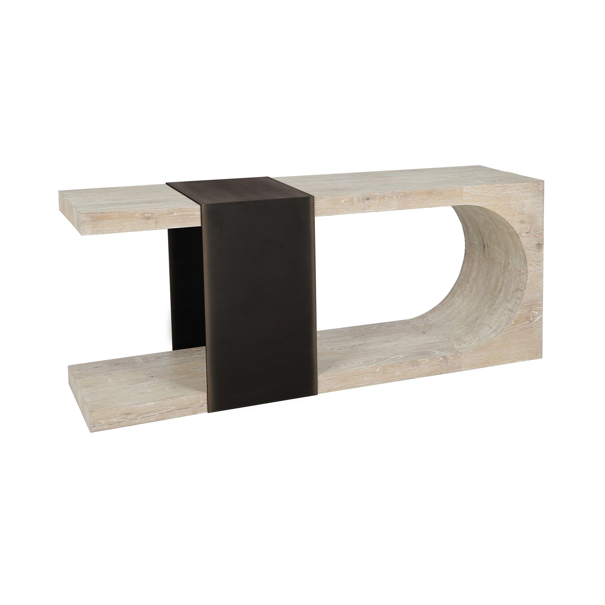 Aged Cream Reclaimed Oak Console Table Danica Console Table Collection