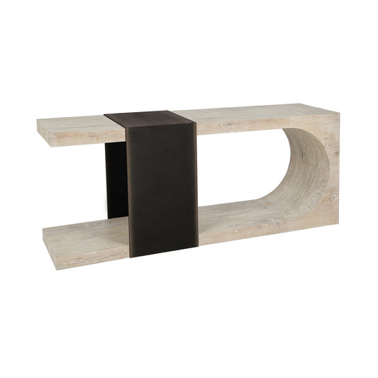 Aged Cream Reclaimed Oak Console Table Danica Console Table Collection