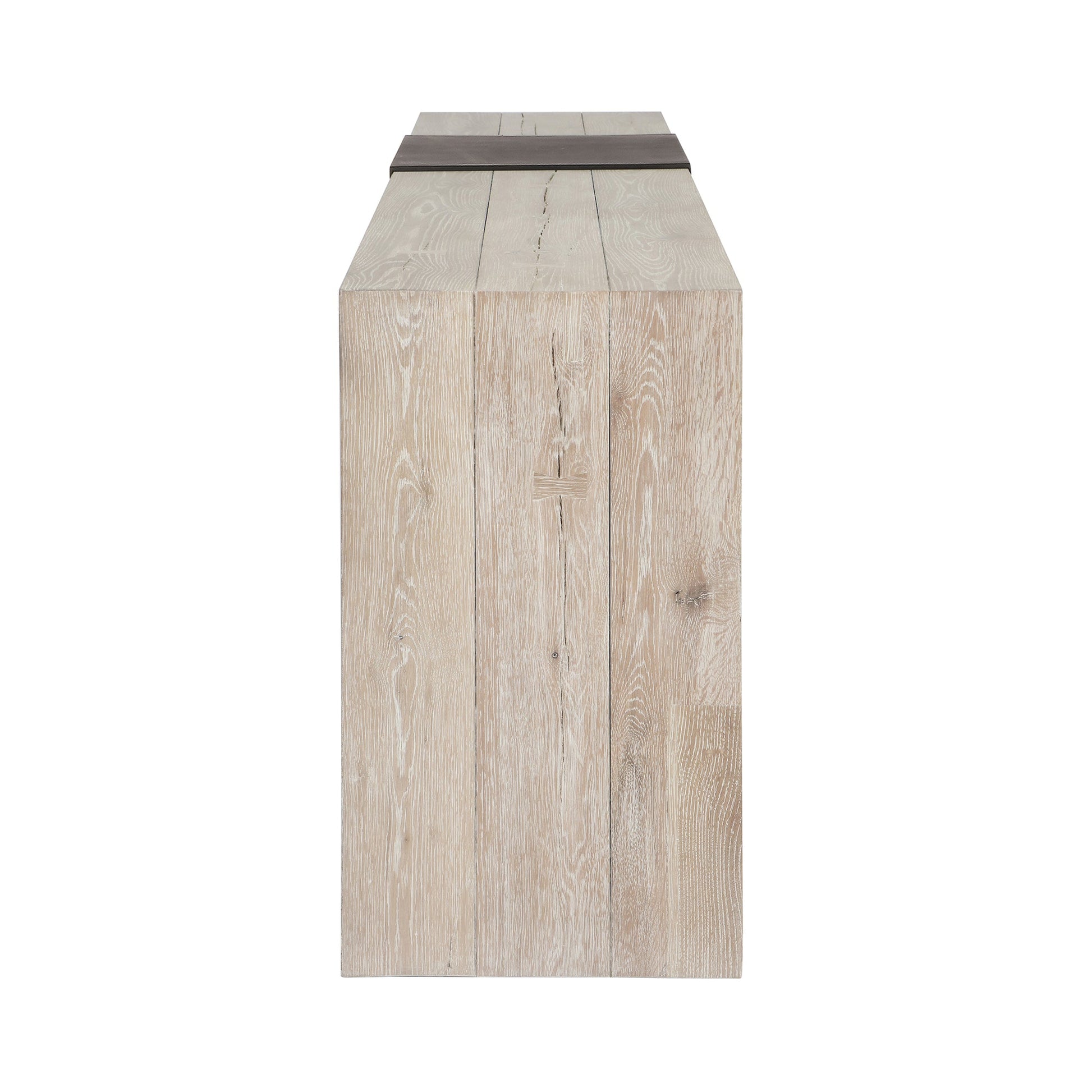 Aged Cream Reclaimed Oak Console Table Danica Console Table Collection