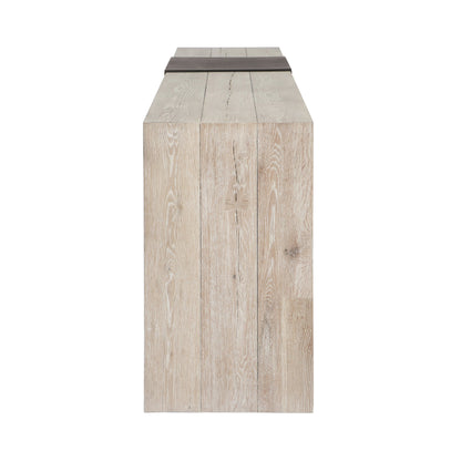Aged Cream Reclaimed Oak Console Table Danica Console Table Collection