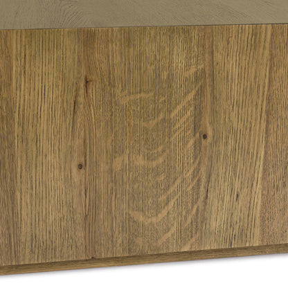 Light Brown Oak Veneer Coffee Table Layne Coffee Table with Casters Collection