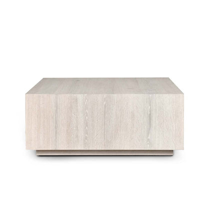 Milk White Oak Veneer Coffee Table Layne Coffee Table with Casters Collection