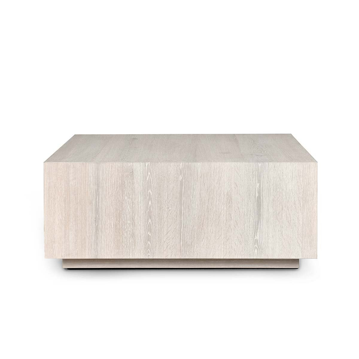 Milk White Oak Veneer Coffee Table Layne Coffee Table with Casters Collection