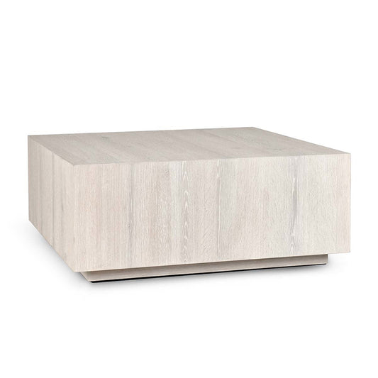 Milk White Oak Veneer Coffee Table Layne Coffee Table with Casters Collection