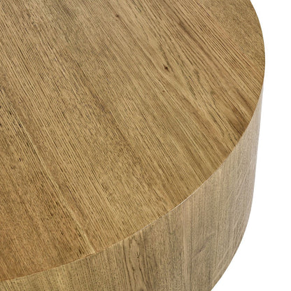 Light Brown Oak Veneer Coffee Table Layne Coffee Table with Casters Collection