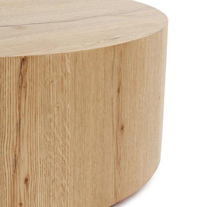 True Natural Oak Veneer Coffee Table Layne Coffee Table with Casters Collection