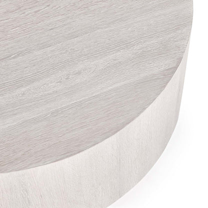 Milk White Oak Veneer Coffee Table Layne Coffee Table with Casters Collection