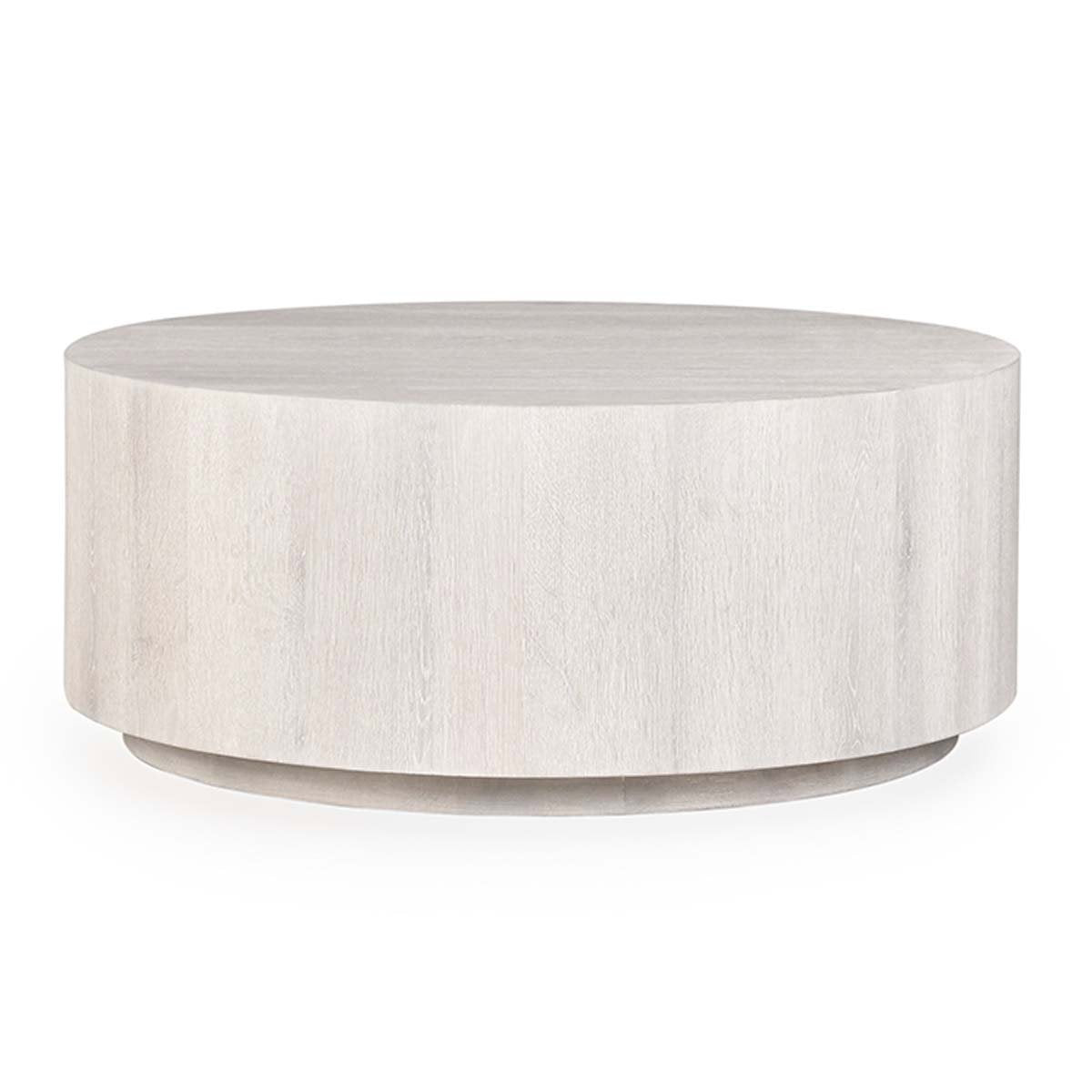 Milk White Oak Veneer Coffee Table Layne Coffee Table with Casters Collection