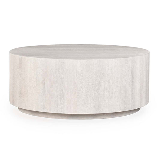 Milk White Oak Veneer Coffee Table Layne Coffee Table with Casters Collection