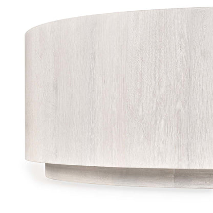 Milk White Oak Veneer Coffee Table Layne Coffee Table with Casters Collection