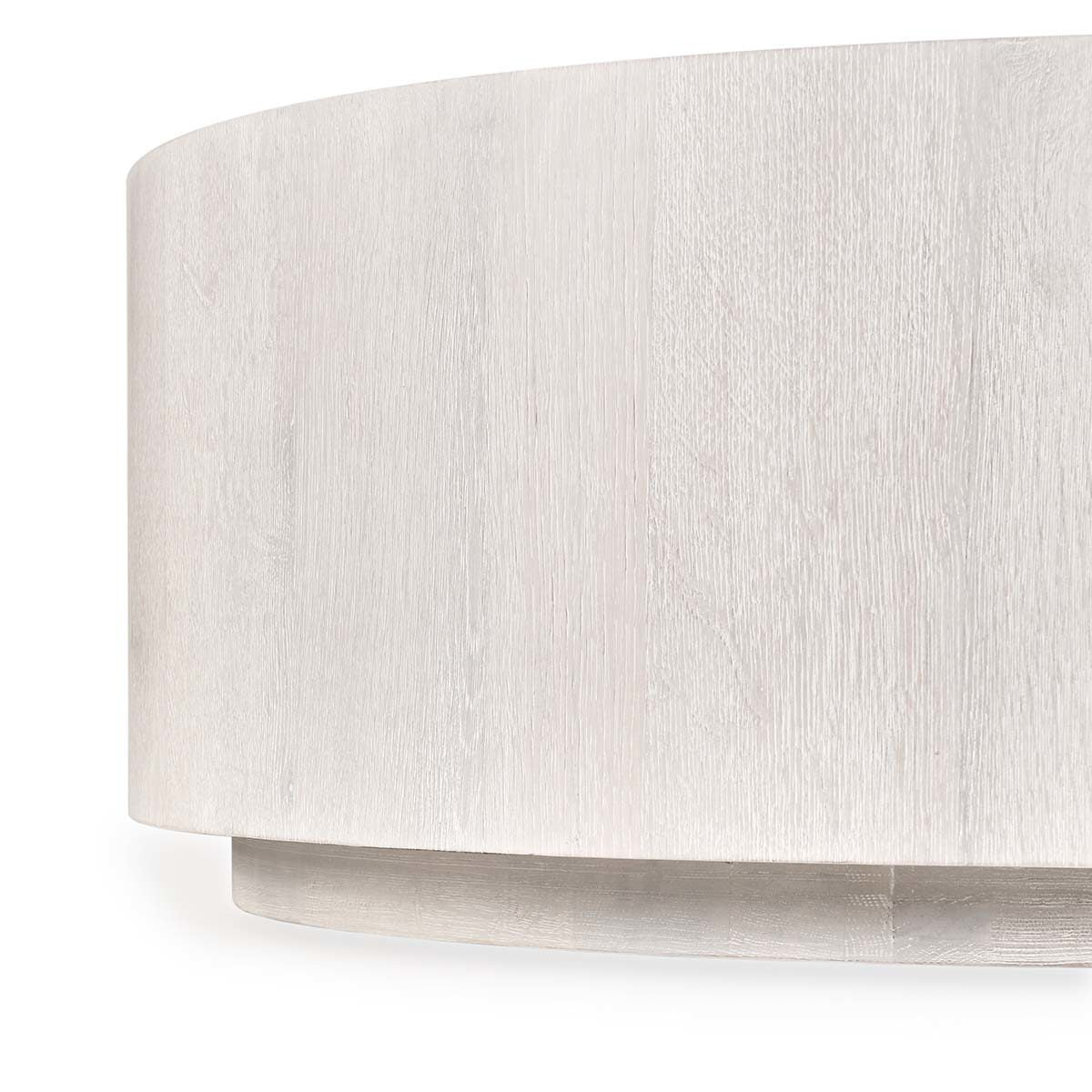 Milk White Oak Veneer Coffee Table Layne Coffee Table with Casters Collection