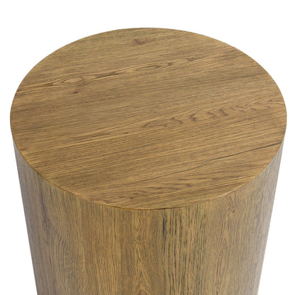 Light Brown Oak Veneer Accent & End Table Layne End Table Collection