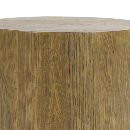 Light Brown Oak Veneer Accent & End Table Layne End Table Collection