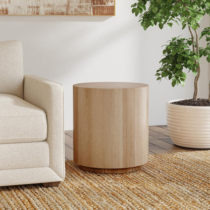 True Natural Oak Veneer Accent & End Table Layne End Table Collection
