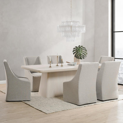 Milk White Oak Veneer Dining Table Orlando Dining Table Collection