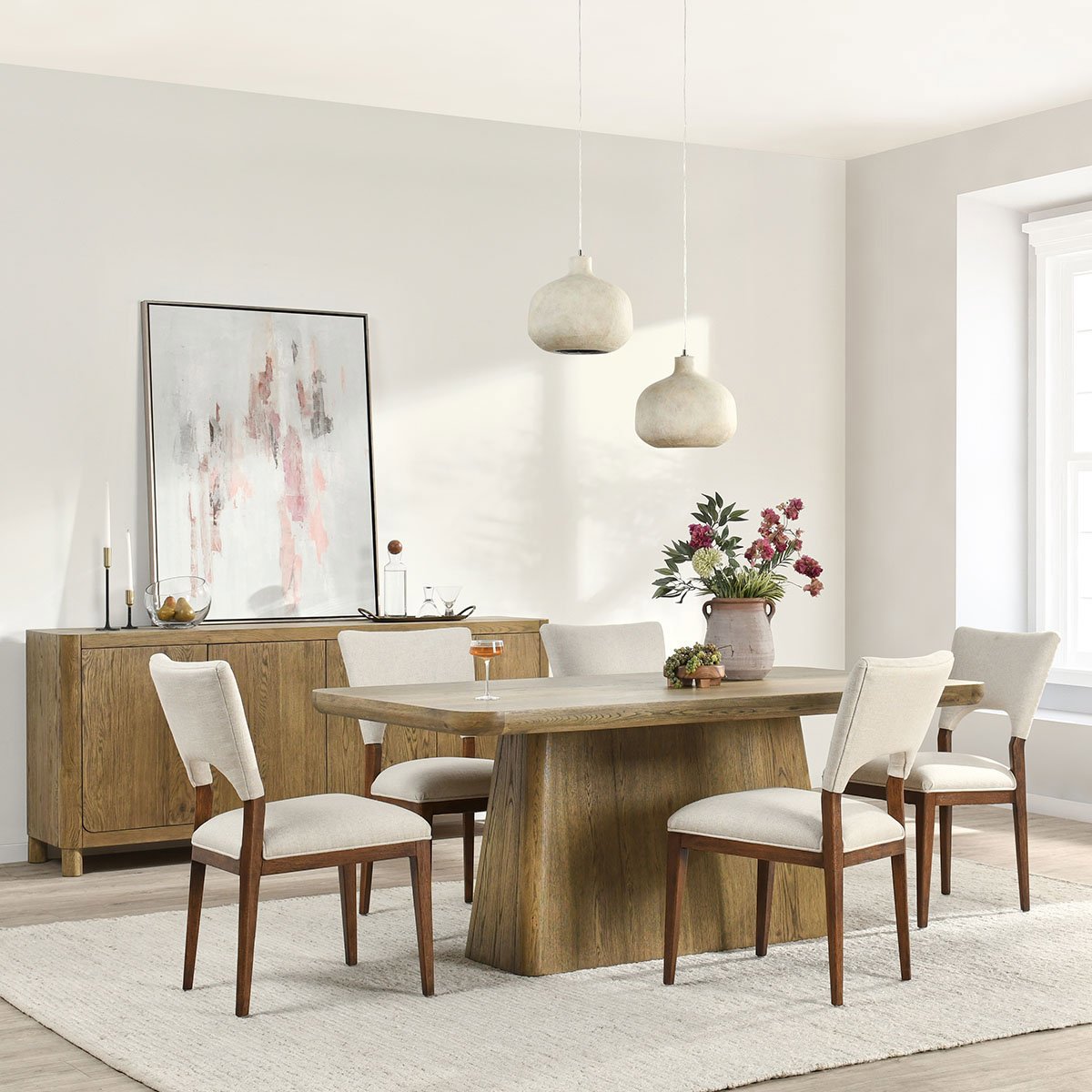Light Brown Oak Veneer Dining Table Orlando Dining Table Collection