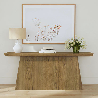 Light Brown Oak Veneer Console Table Orlando Console Table Collection