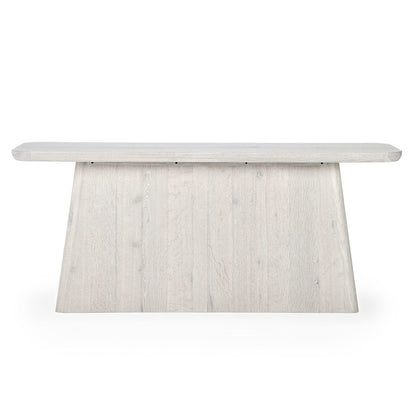 Milk White Oak Veneer Console Table Orlando Console Table Collection