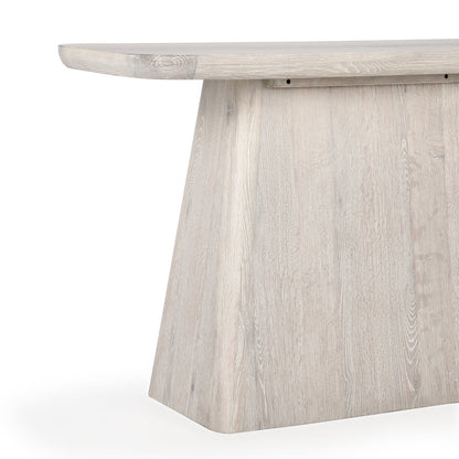 Milk White Oak Veneer Console Table Orlando Console Table Collection
