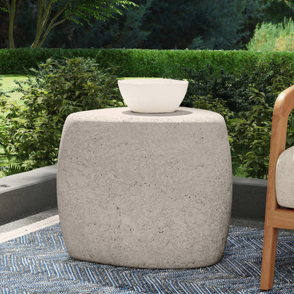 Light Gray Outdoor Accent & End Table Britney Outdoor End Table Collection