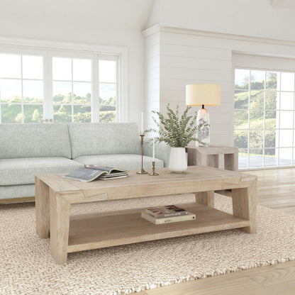 Aged Cream Reclaimed Oak Coffee Table Troy Coffee Table Collection