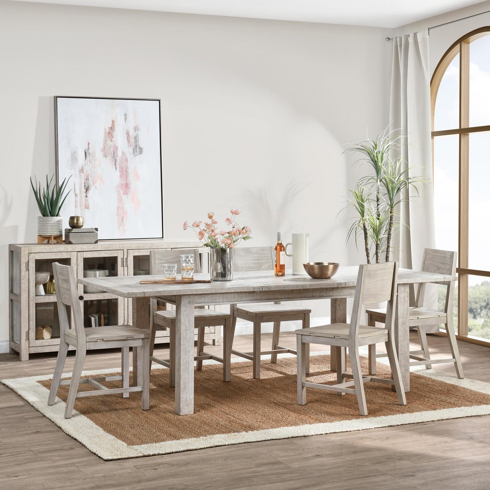Antique Ivory Reclaimed Pine Dining Table Driftwood Extendable Dining Table Collection