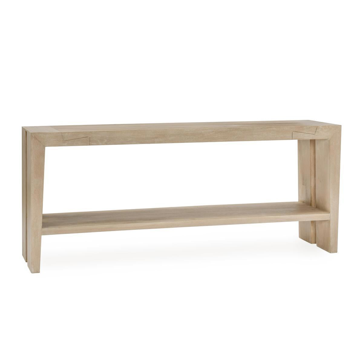 Aged Cream Reclaimed Oak Console Table Troy Console Table Collection