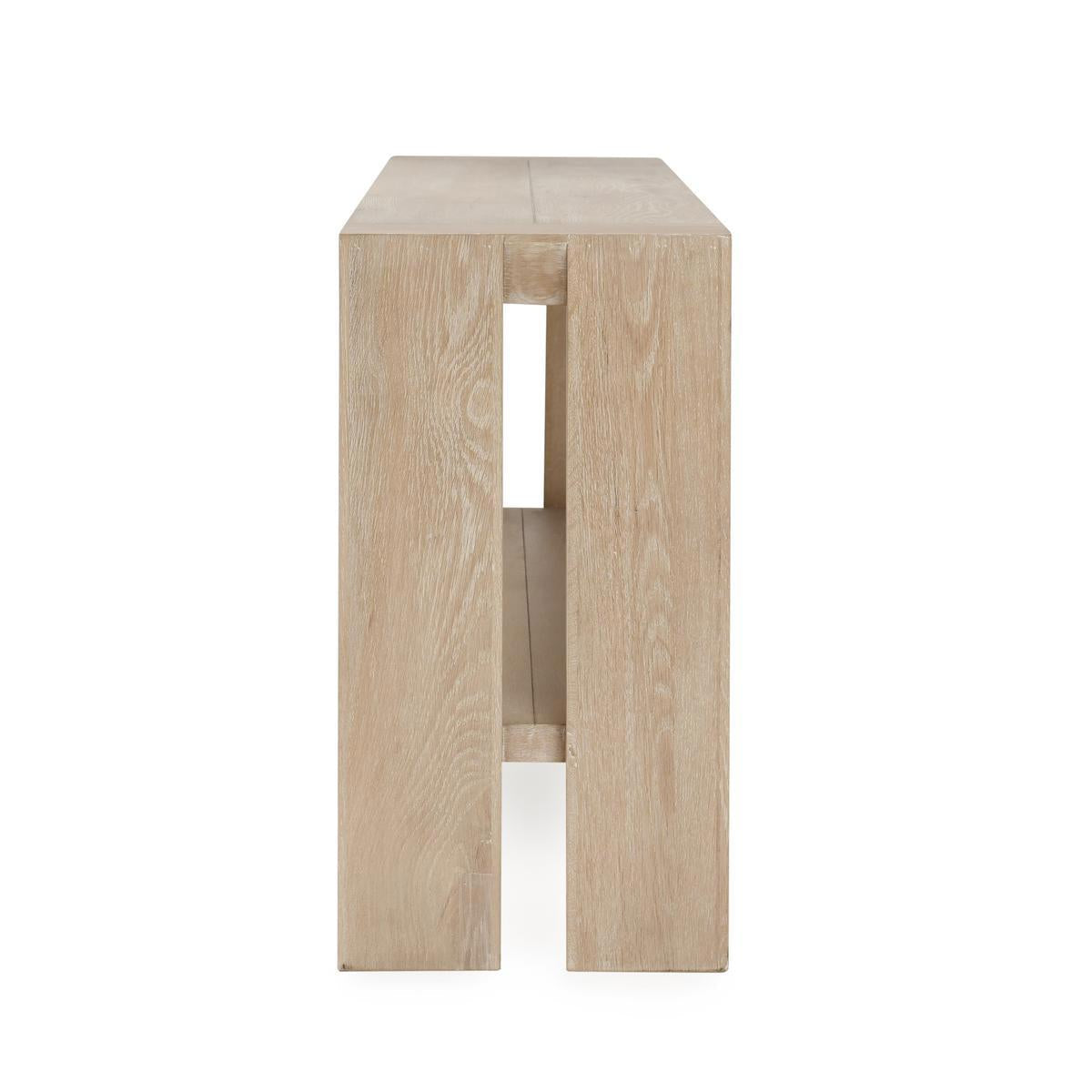 Aged Cream Reclaimed Oak Console Table Troy Console Table Collection