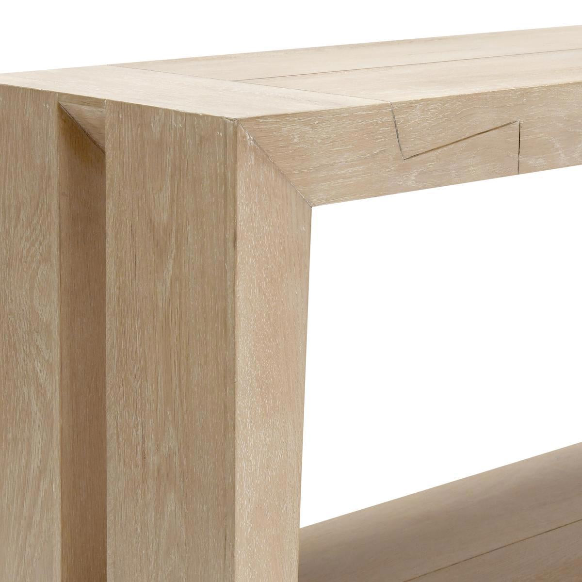 Aged Cream Reclaimed Oak Console Table Troy Console Table Collection