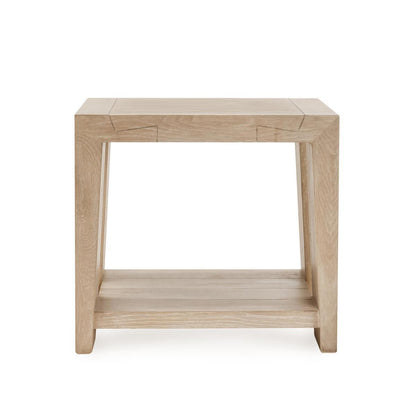 Aged Cream Reclaimed Oak Accent & End Table Troy End Table Collection