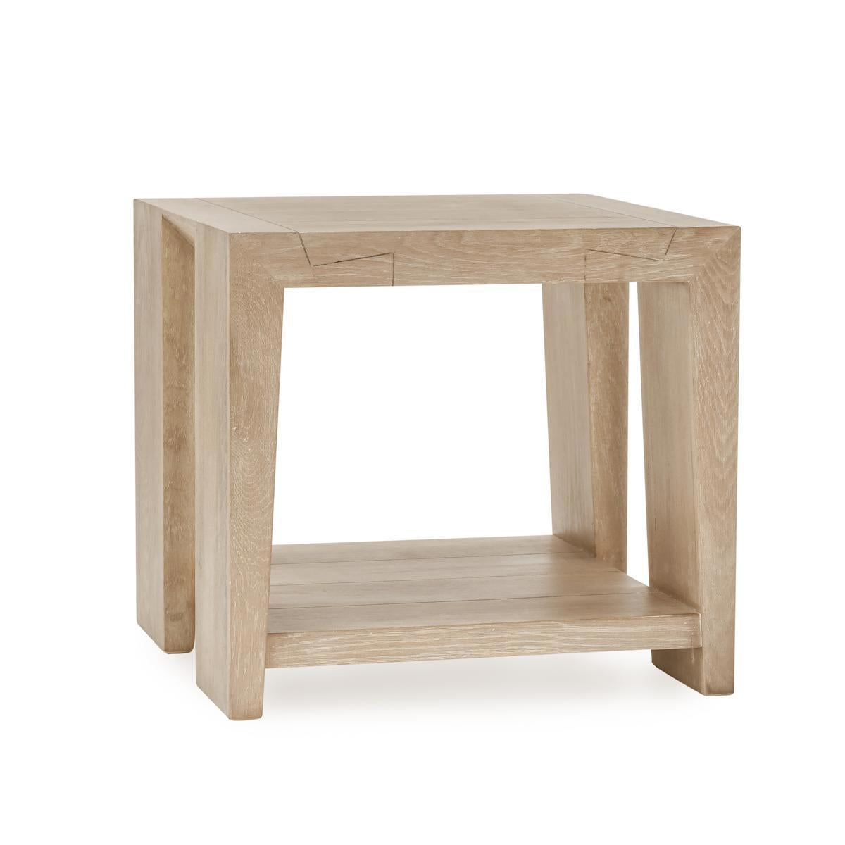 Aged Cream Reclaimed Oak Accent & End Table Troy End Table Collection