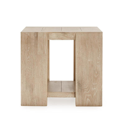 Aged Cream Reclaimed Oak Accent & End Table Troy End Table Collection