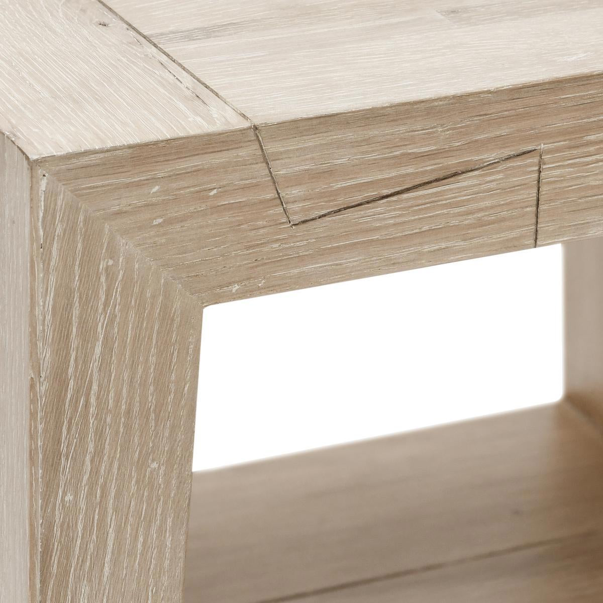 Aged Cream Reclaimed Oak Accent & End Table Troy End Table Collection