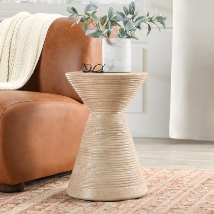 Beige Outdoor Accent & End Table Fern Outdoor Accent Table Collection