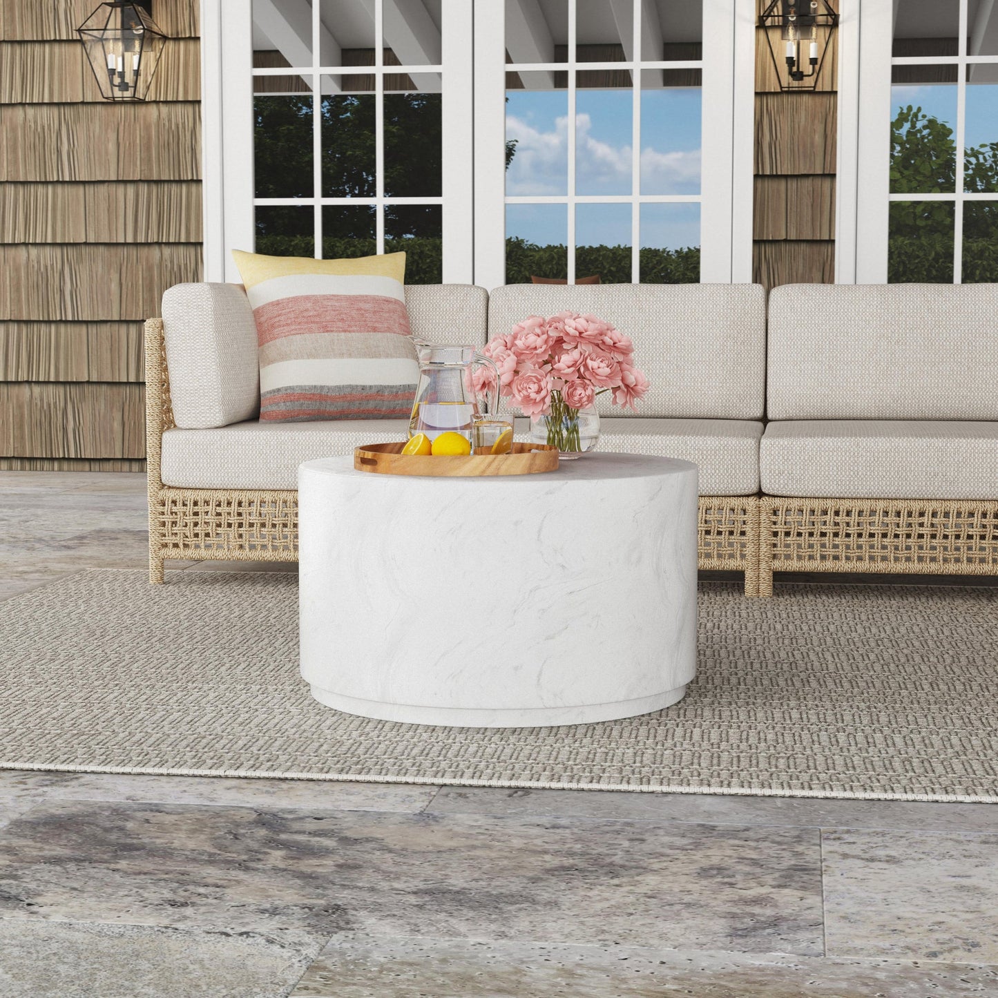 White Outdoor Coffee Table Arlette Outdoor Coffee Table Collection