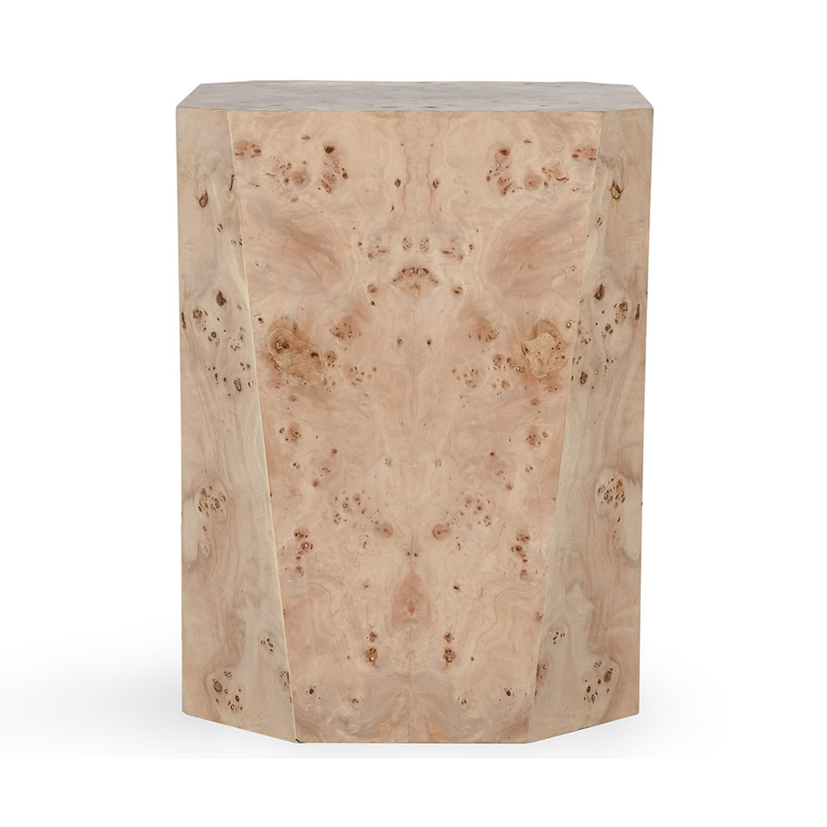 Natural Burl Veneer Accent & End Table Avena End Table Collection