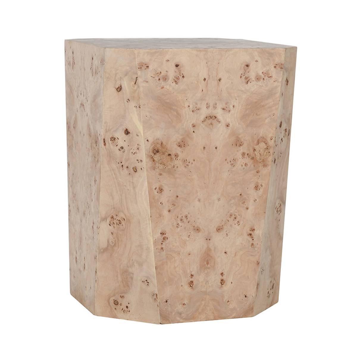 Natural Burl Veneer Accent & End Table Avena End Table Collection