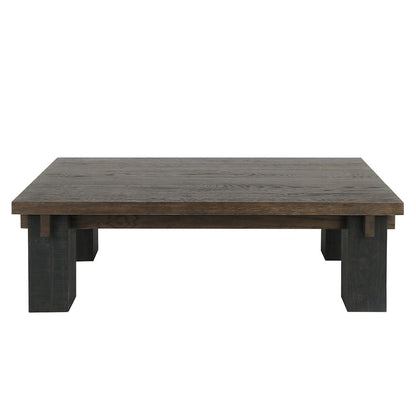 Suede Brown/Carbon Black Oak Wood Coffee Table Duncan Coffee Table Collection