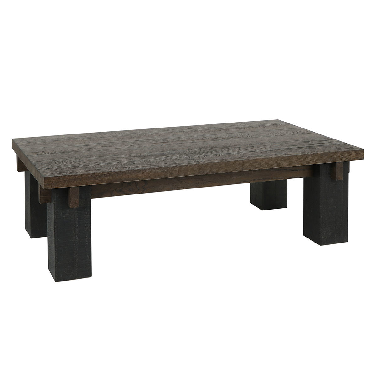 Suede Brown/Carbon Black Oak Wood Coffee Table Duncan Coffee Table Collection