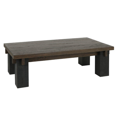 Suede Brown/Carbon Black Oak Wood Coffee Table Duncan Coffee Table Collection