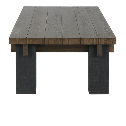 Suede Brown/Carbon Black Oak Wood Coffee Table Duncan Coffee Table Collection