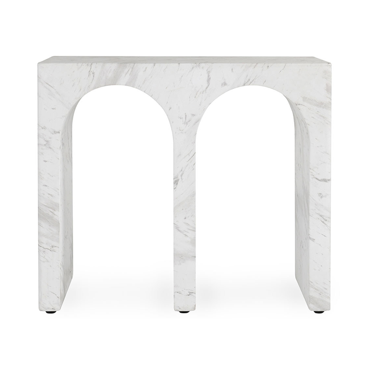 Ivory/Gray Outdoor Accent & End Table Marmo Outdoor End Table Collection