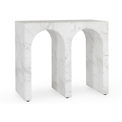 Ivory/Gray Outdoor Accent & End Table Marmo Outdoor End Table Collection
