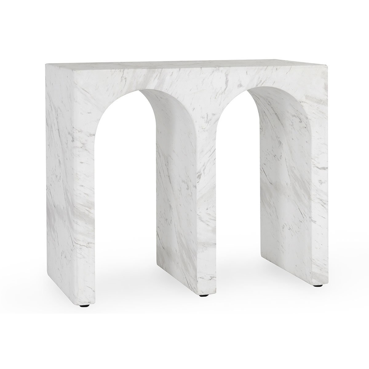 Ivory/Gray Outdoor Accent & End Table Marmo Outdoor End Table Collection